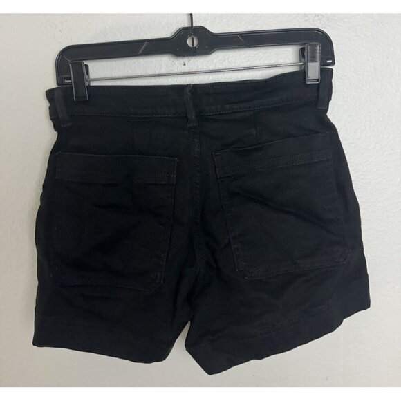 Everlane Women’s Utility Shorts Size 2 High Waisted Twill Black - Picture 9 of 9